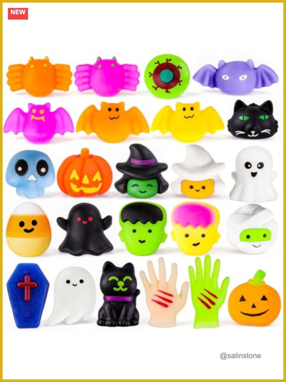 24 Pcs Halloween Squishies Toys Stress Relief Party Favors for Kids Adults